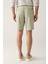 Erkek Mint Yeşil Beli Lastikli Pamuklu Aspendos Relaxed Fit Şort A41Y3733 13
