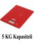 Dijital Mutfak Terazisi Mutfak Tartısı Hassas Terazi 5 kg Kapasiteli Kırmızı 3