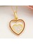 Gümüş Gold Kalp Kadın Kolye 1