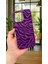 iPhone 15 Pro Max -Mor Zebra Desenli Silikon Darbe Emici Klasik Korumalı Rubber Kılıf 1