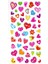 Sticker Kabartmalı Stiker Çıkartma Etiket (LRS003)-18X9 Cm- Desenli Kalpler 1