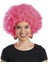 Pembe Renk Kıvırcık Afro Bonus Peruk 1