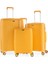 Seyahatleriniz Için Mükemmel Partner: Ultra Dayanıklı 3'lü Set Valiz & Bavul Sarı 1