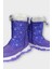 Su Itici Ayarlı Bağcıklı Kürklü Kız Çocuk Botu Lila 3