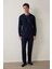 Lacivert Erkek Basic Uzun Kollu Pijama Takımı 11
