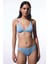 Mavi Maya Boncuklu Üçgen Bikini Üstü 20
