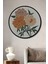 Çerçeve Görünümlü Boğa Burcu Çiçekli Ahşap Mdf Dekoratif Ev Duvar Tablo Yuvarlak Ev Duvar Tablo 1