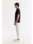 Erkek Siyah Bisiklet Yaka Baskılı Bi-Stretch İnterlok Regular Fit T-Shirt A51Y1002 9