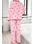 Pamuklu Kiraz Baskılı Biyeli Kışlık Pijama Takımı 3