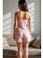 Pembe Fiyonk Baskılı Ip Askılı Pijama Takımı 4