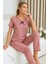 Gül Kurusu Pamuklu Kısa Kollu Pijama Takımı 2