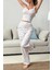 Ekru Ip Askılı Süs Düğmeli Yazlık Pijama Takımı 7