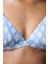Geometrik Desenli Parlak Üçgen Bikini Üstü 19