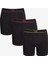 Erkek Pamuklu 3lü Siyah Çok Renkli Boxer 16