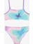 Kız Çocuk Halter Yaka Bikini Takımı Çok Renkli Kelebek Motifli Eğlenceli Tasarım 7