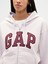 Kadın Açık Gri Gap Logo Fleece Fermuarlı Sweatshirt 3