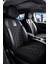 Volvo XC70 Deri Detaylı Oto Koltuk Kılıfı Ön Arka Takım Platinium Seri Siyah Beyaz Scr 1