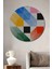 Renkli Geometrik Soyut Ahşap Mdf Dekoratif Ev/işyeri Duvar Tablo Yuvarlak Ev/işyeri Duvar Tablo 1