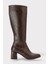 Topuklu Kadın Çizme Kahverengi 1