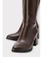 Topuklu Kadın Çizme Kahverengi 3