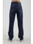 Koyu Mavi Yıkamalı Straight Denim Pantolon 3