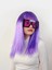 Lila Renk Uzun Düz Parti Peruğu - Lisinya 1