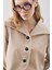 Loren Kısa Geniş Yakalı Ceket Bej 4
