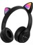 LED Işıklı STN28 Kedi Kulak Bluetooth Wireless Kulaklık Kedi Kulak Sevimli Kablosuz Bluetooth 5.0 LED Işıklı Kedili Şık Kulaküstü Kulaklık Kız Çocuk Kulaklık 2