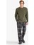 Pijama Takımı Regular Fit Uzun Kollu Üst Kareli Uzun Alt B2450AX25WN 1