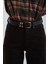 Kahve Yüksek Bel Straight Denim Pantolon 5