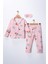 Kız Çocuk Kiraz Desenli Pijama Takımı - Uyku Bandı Hediyeli 1