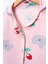 Kız Çocuk Kiraz Desenli Pijama Takımı - Uyku Bandı Hediyeli 3
