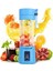 Portatif TAŞINABILIR380 ml USB Şarjlı Mavi El Blender 3