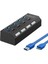 Usb3.0 Hub 4*Usb 50Cm Siyah HDX7023 2