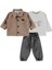 Kadife Ceketli 6-18 Ay Takım - Bej 12-18 Ay 2