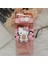 Hello Kitty Figürlü Sanrio Çocuk Suluk Matara 520ML Askılı Iki Bölmeli Kapak Plastik AD15152 1
