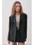 Jun Tek Düğmeli Blazer Ceket Siyah 3