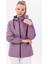 Kadın Su Geçirmez Rüzgar Geçirmez Kapüşonlu Yağmurluk Modern Tasarım Mor 4