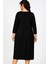 Büyük Beden Geniş Kesim Uzun Kol Viskon Elbise 3