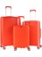 Seyahatleriniz Için Mükemmel Partner: Ultra Dayanıklı 3'lü Set Valiz & Bavul Turuncu 1