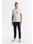 Erkek Ekru Bisiklet Yaka Baskılı Bi-Stretch İnterlok Regular Fit T-Shirt A51Y1135 11