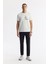 Erkek Ekru Bisiklet Yaka Baskılı Bi-Stretch İnterlok Regular Fit T-Shirt A51Y1135 12