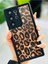 Galaxy S23 Ultra Uyumlu Kaplama Leopar Tasarımlı Silikon Kılıf 1