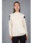 Kadın Ekru Elit Viskon Kumaş Taş Detaylı Omuzlar Yarım Balıkçı Yaka Triko Bluz 2