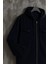 Erkek Oversize Premium Lacivert Kapşonlu Mont 3