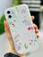 Iphone 11 Uyumlu Kenar Çiçekler Desen Baskı Silikon Kılıf 3