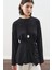 Beli Bağlama Tasarımlı Bluz Siyah 3