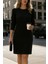 Kadın Uzun Kollu Bisiklet Yaka Iki Iplik Elbise 1