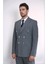 Gümüş Renk Metal Düğmeli Slim Fit Kruvaze Gri Erkek Takım Elbise – Wessi 5