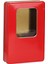 Pencereli Kırmızı Metal Kutu 26,5X17,5X4,5 cm 1